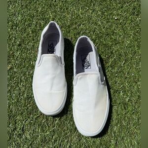 Classic Vans White Slip Shoe Sz (9)